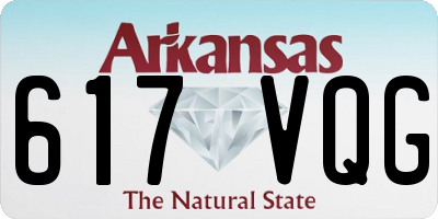 AR license plate 617VQG