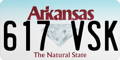 AR license plate 617VSK