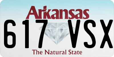 AR license plate 617VSX