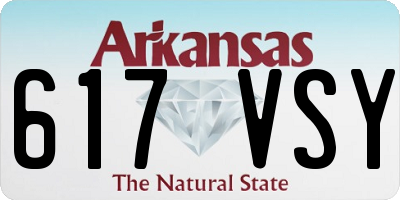 AR license plate 617VSY