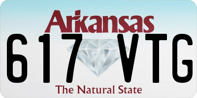 AR license plate 617VTG