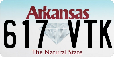 AR license plate 617VTK