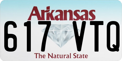 AR license plate 617VTQ