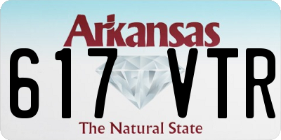 AR license plate 617VTR