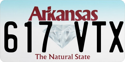 AR license plate 617VTX