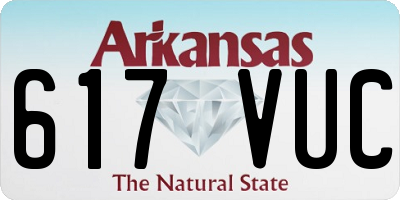 AR license plate 617VUC