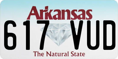 AR license plate 617VUD