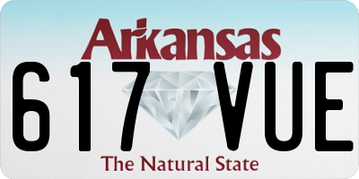 AR license plate 617VUE