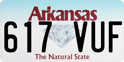 AR license plate 617VUF