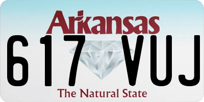 AR license plate 617VUJ