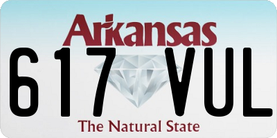 AR license plate 617VUL