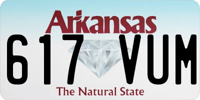 AR license plate 617VUM