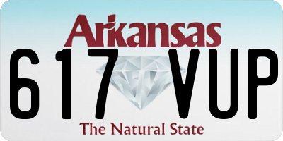 AR license plate 617VUP