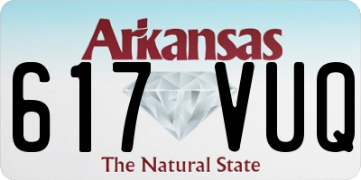 AR license plate 617VUQ