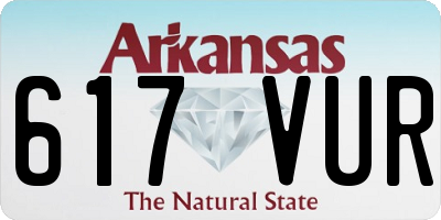 AR license plate 617VUR