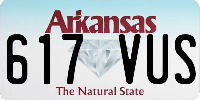 AR license plate 617VUS