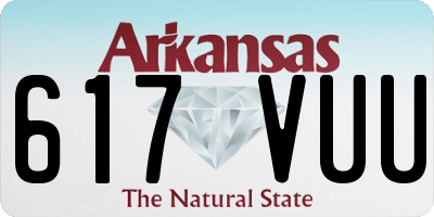 AR license plate 617VUU