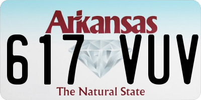 AR license plate 617VUV
