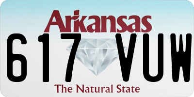 AR license plate 617VUW