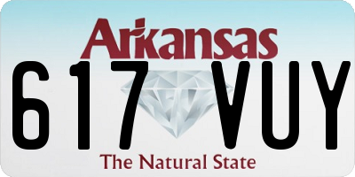 AR license plate 617VUY