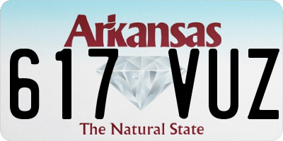 AR license plate 617VUZ