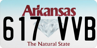 AR license plate 617VVB