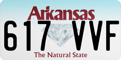 AR license plate 617VVF