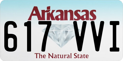 AR license plate 617VVI