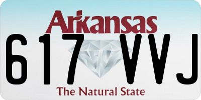 AR license plate 617VVJ