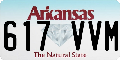 AR license plate 617VVM