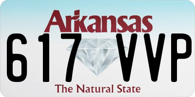 AR license plate 617VVP