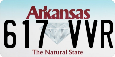 AR license plate 617VVR