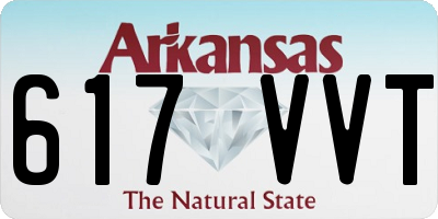 AR license plate 617VVT