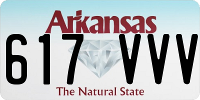 AR license plate 617VVV