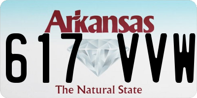 AR license plate 617VVW