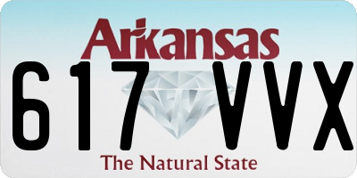 AR license plate 617VVX