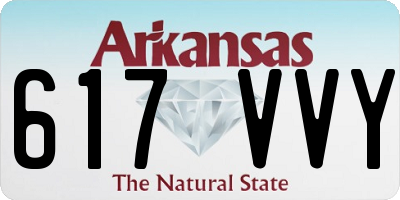 AR license plate 617VVY