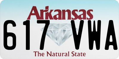 AR license plate 617VWA