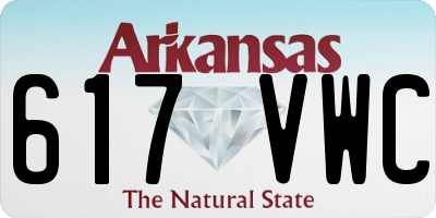 AR license plate 617VWC