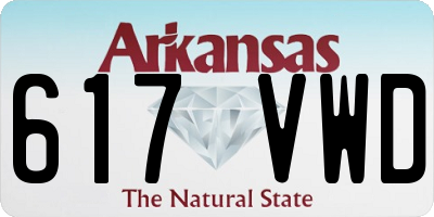 AR license plate 617VWD