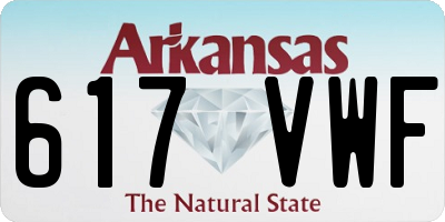 AR license plate 617VWF