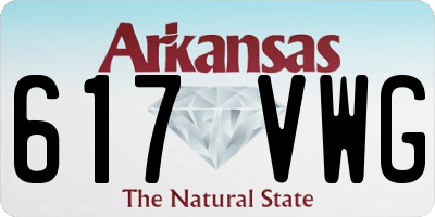 AR license plate 617VWG