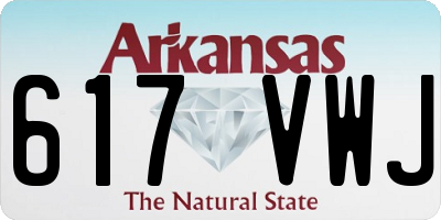 AR license plate 617VWJ
