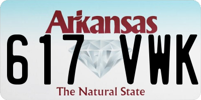 AR license plate 617VWK