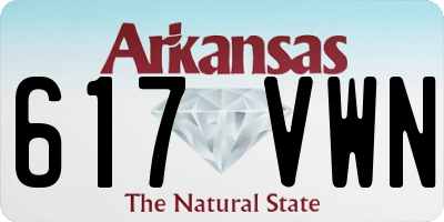 AR license plate 617VWN