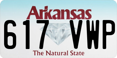 AR license plate 617VWP