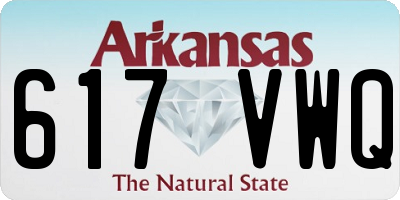 AR license plate 617VWQ