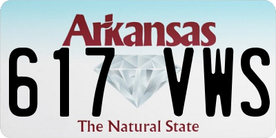 AR license plate 617VWS