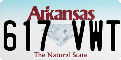 AR license plate 617VWT