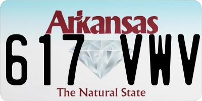 AR license plate 617VWV